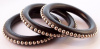 LG98 trio ebony wood/studs bangles